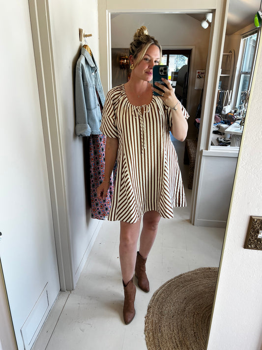 Bayview Striped Shift Dress