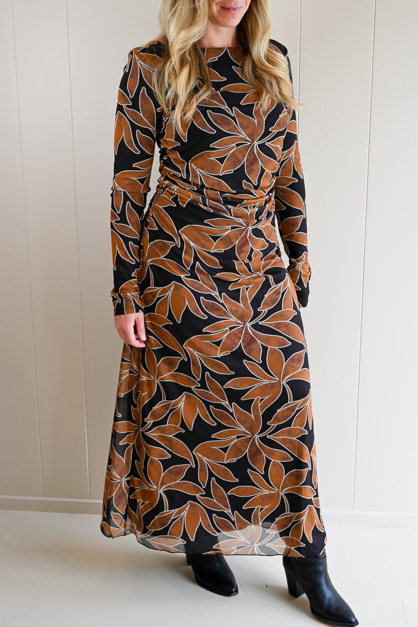 Marine Street Floral Mesh Maxi Dress