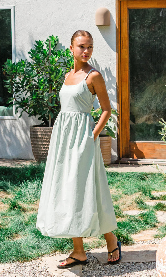 Grand Balloon Midi Dress