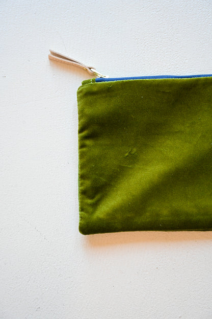 Velvet Clutch - Evergreen