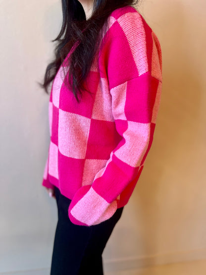 Heather Checkered Sweater