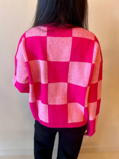 Heather Checkered Sweater