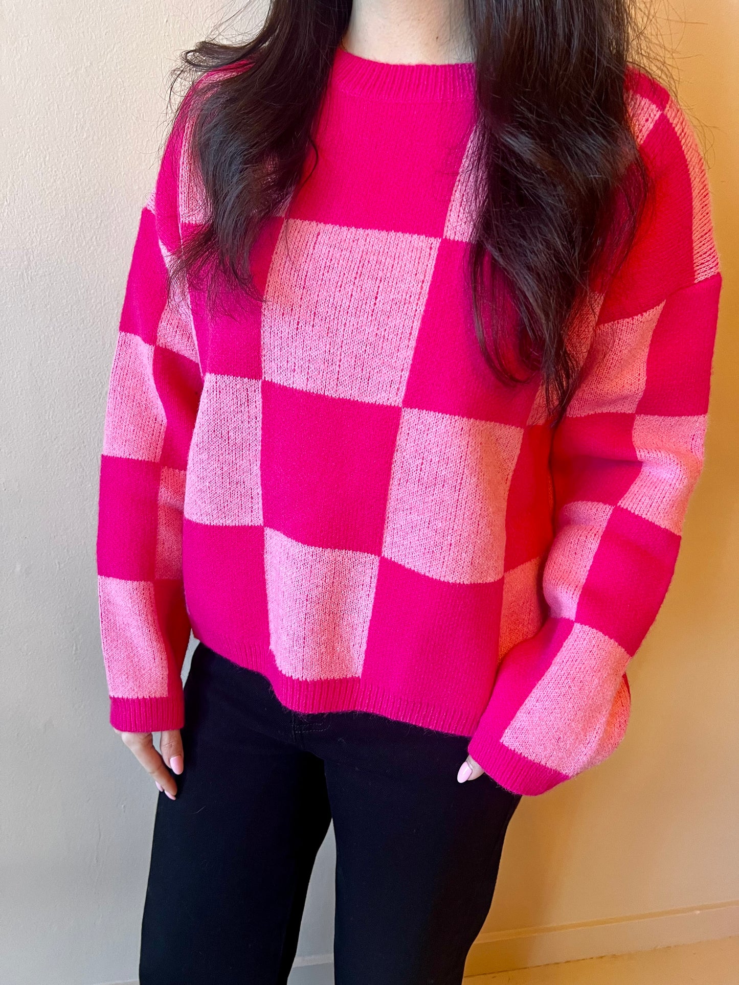 Heather Checkered Sweater