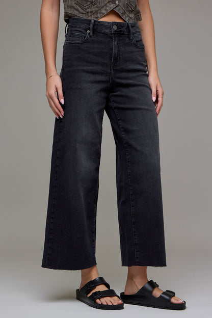 Bishop Avenue Black Wide Leg Cropped Jeans