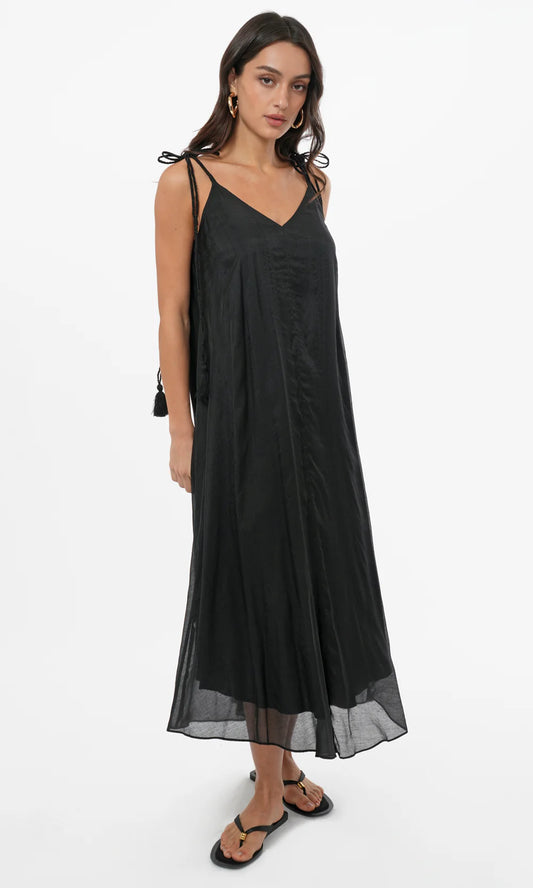 Laurie Tassel Strap Midi Dress