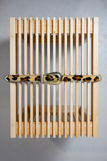 Leopard Italian Leather Belt