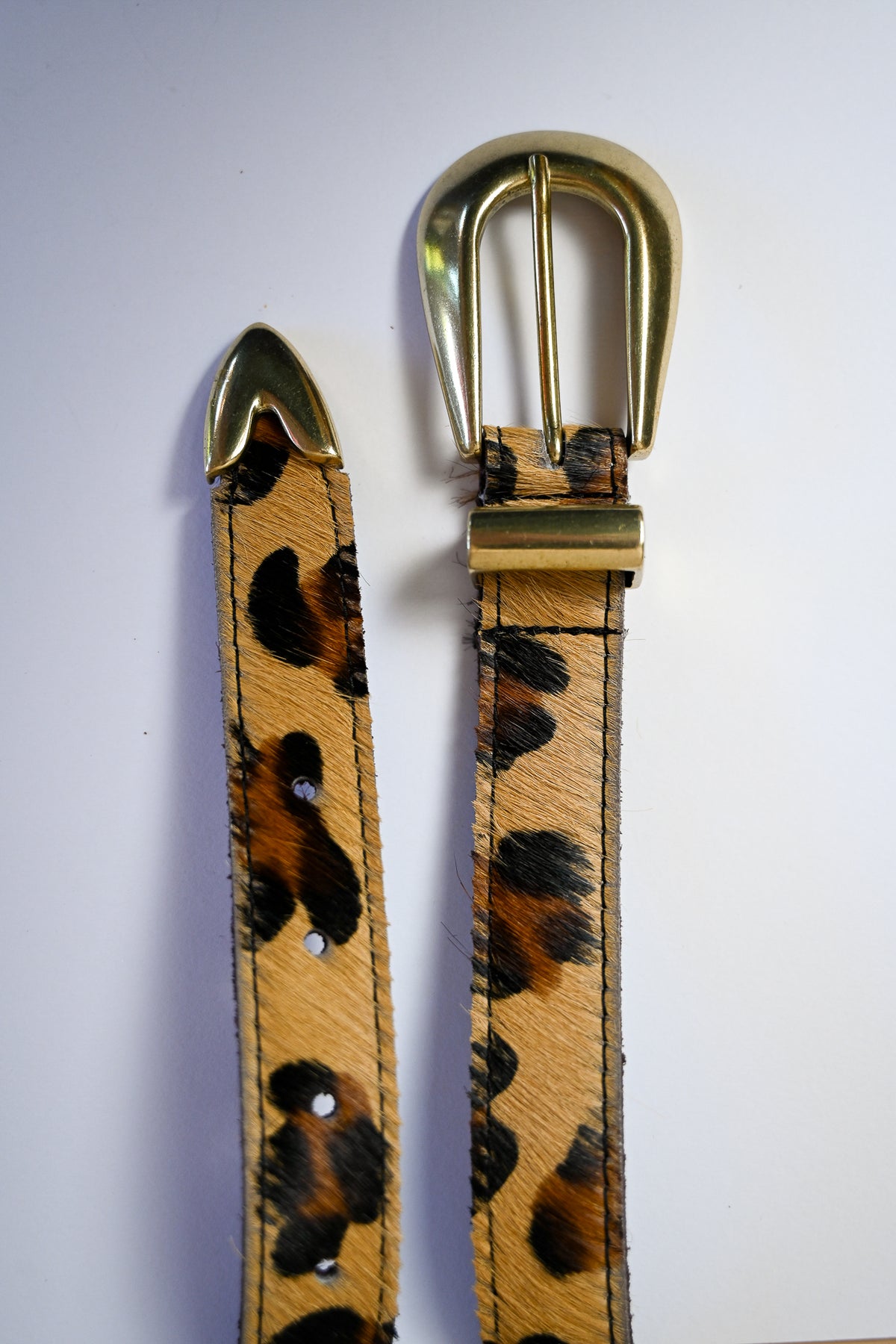 Leopard Italian Leather Belt
