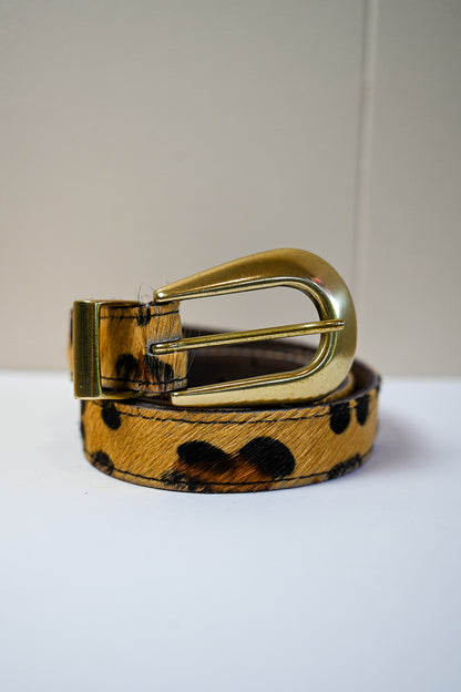 Leopard Italian Leather Belt