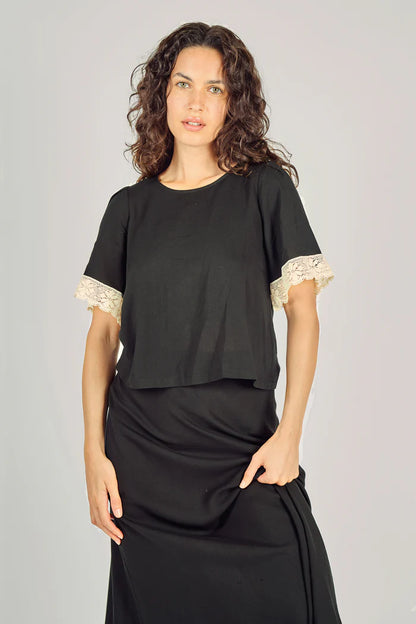 Locust Lace Sleeve Top