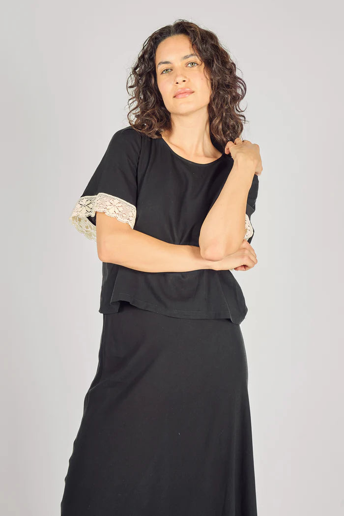 Locust Lace Sleeve Top
