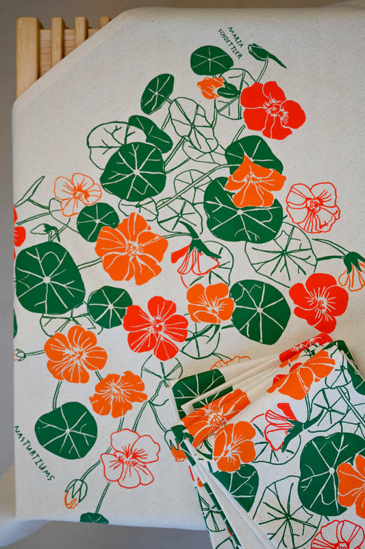 Maria Schoettler Nasturtium Tea Towel