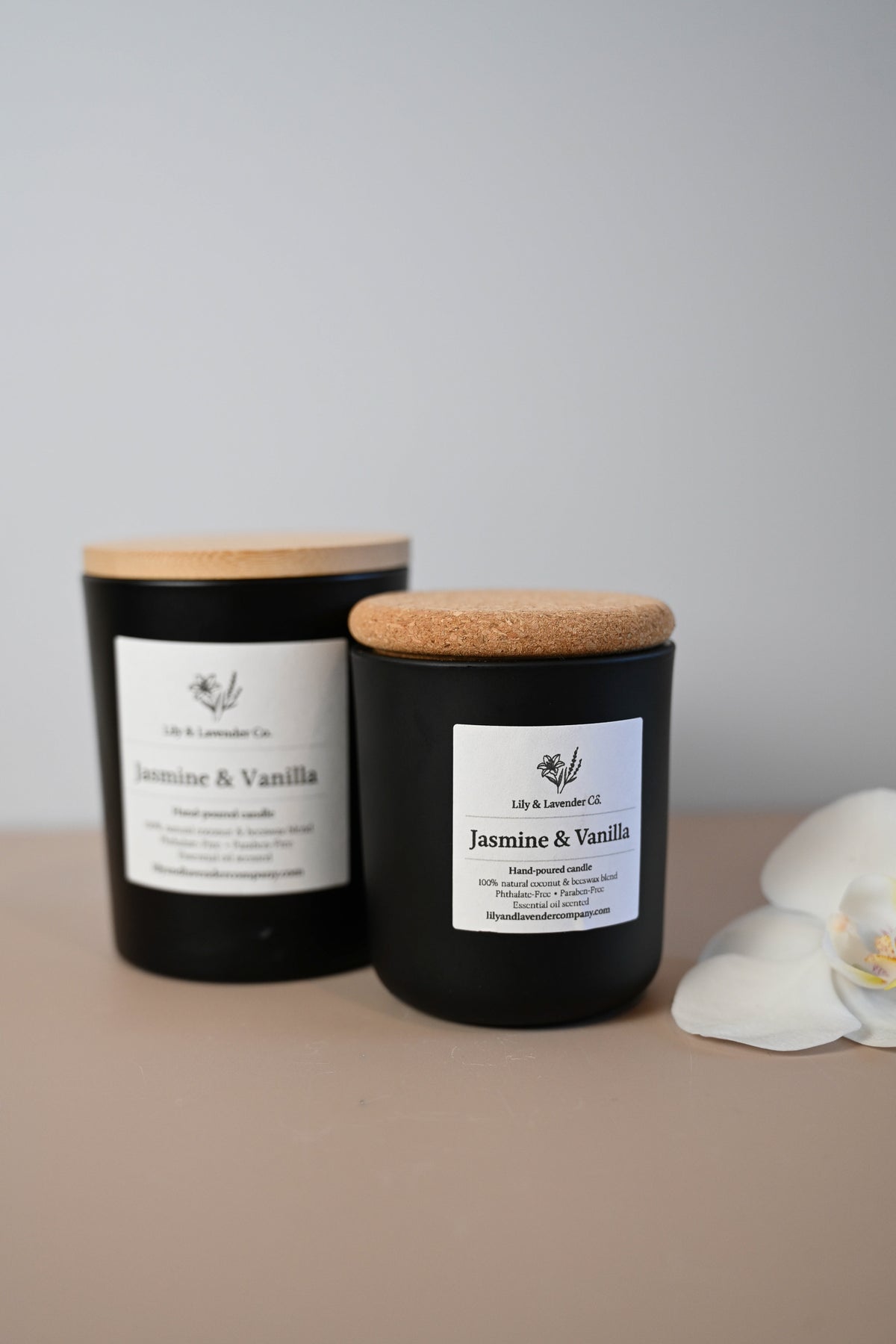 Non-Toxic Candle - Jasmine & Vanilla by Lily & Lavender Co.