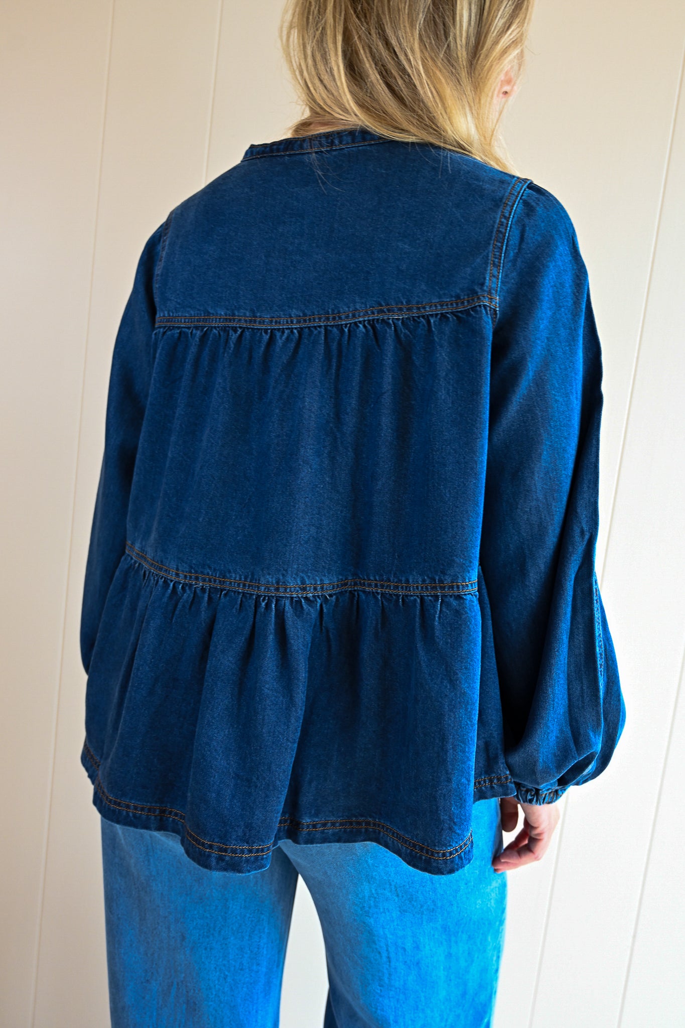 Quarterdeck Denim Tie Top