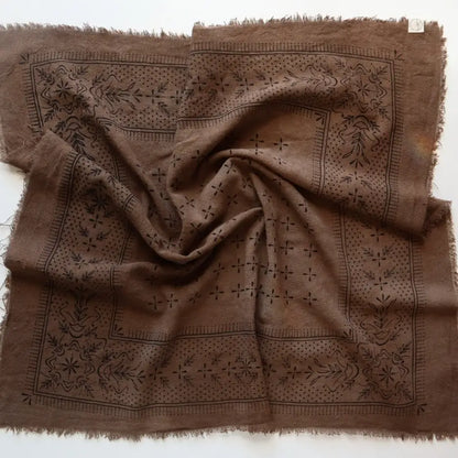 Raw Silk Bandana - Chocolate
