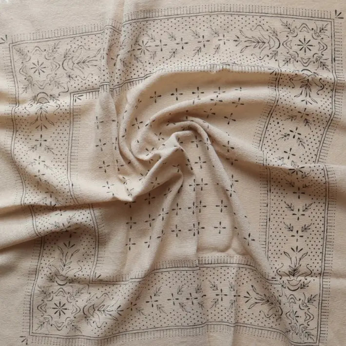 Raw Silk Bandana - Sand
