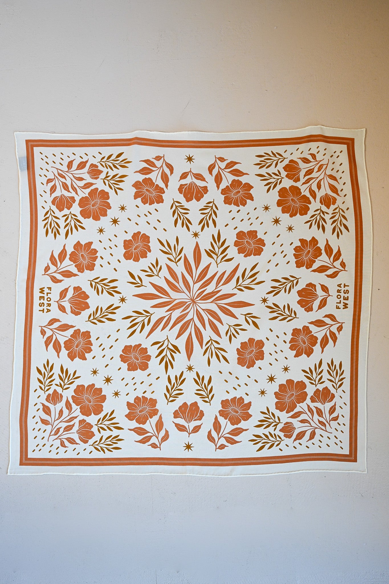 Silk Bandana Scarf - Desert Floral