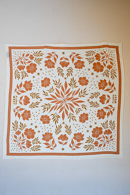 Silk Bandana Scarf - Desert Floral