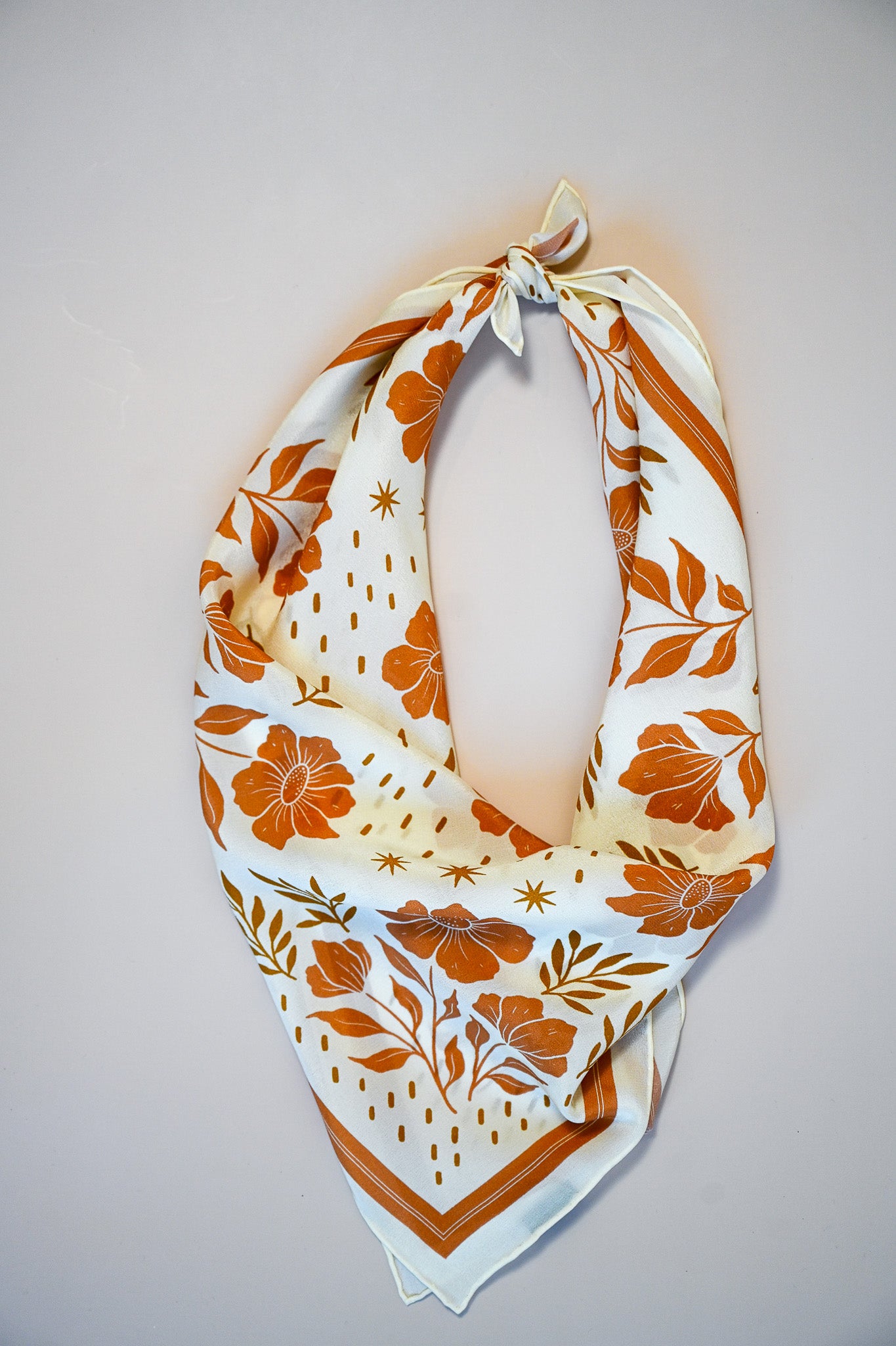 Silk Bandana Scarf - Desert Floral