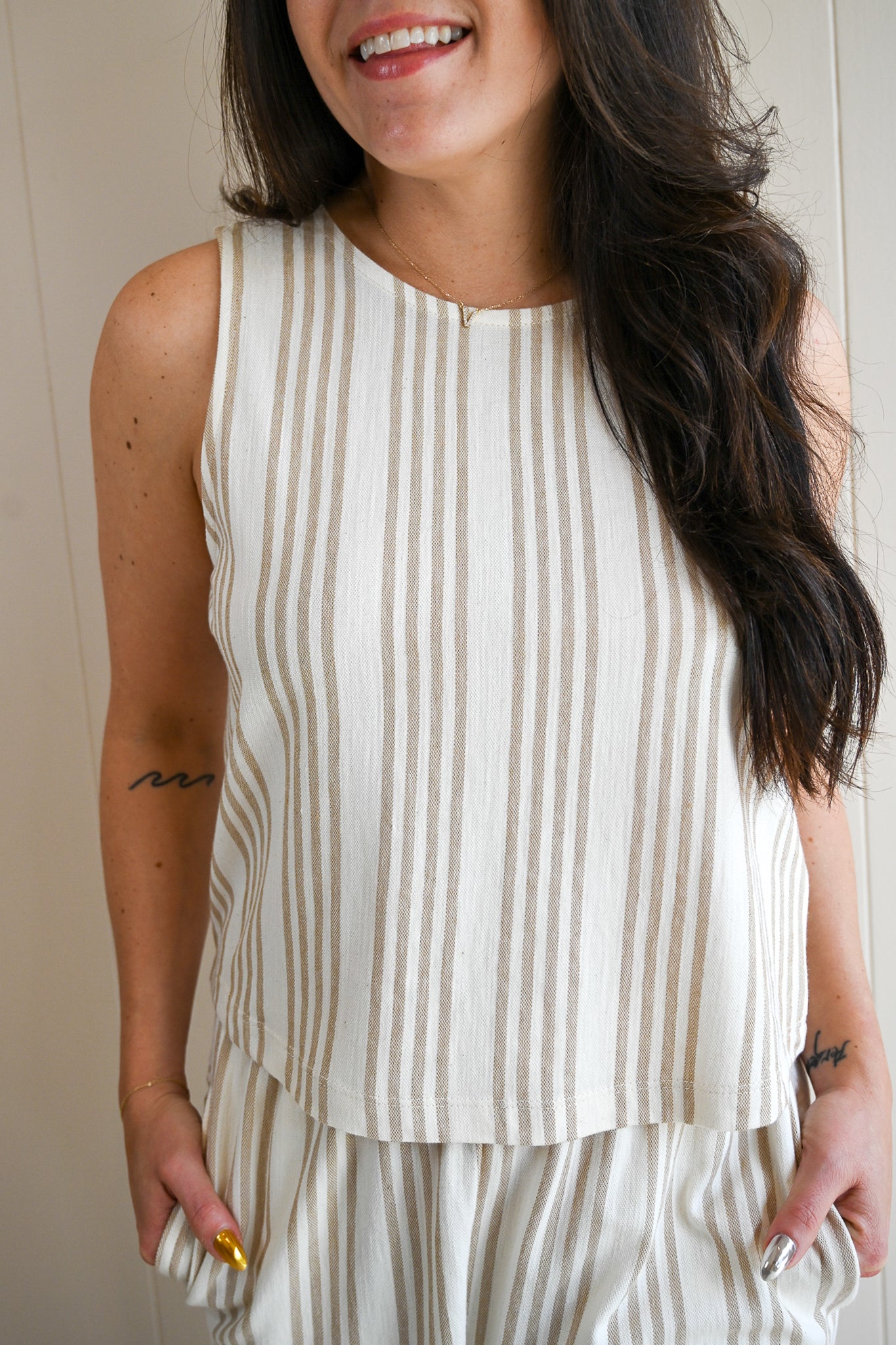 Platt Court Tank - Cloud Stripe