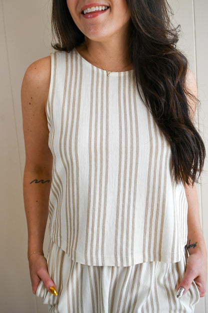 Platt Court Tank - Cloud Stripe