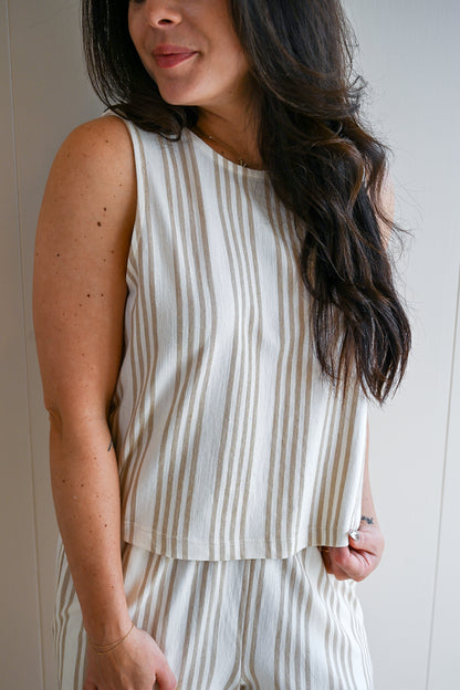 Platt Court Tank - Cloud Stripe