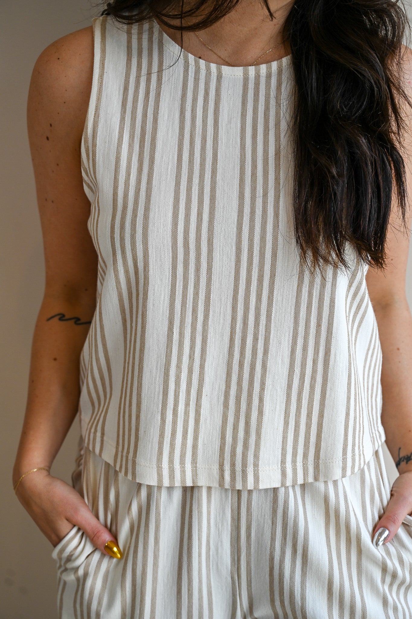 Platt Court Tank - Cloud Stripe