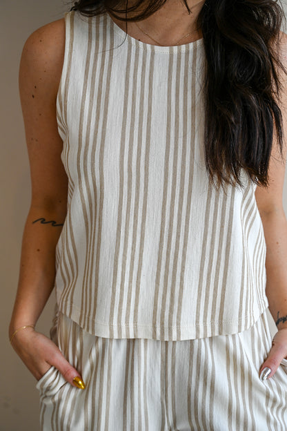 Platt Court Tank - Cloud Stripe