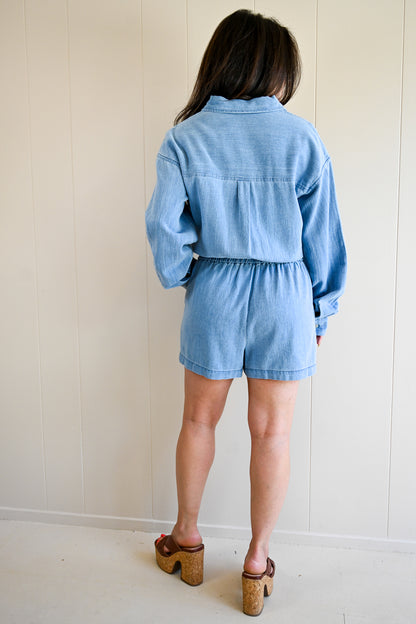 Kenet Place Denim Romper