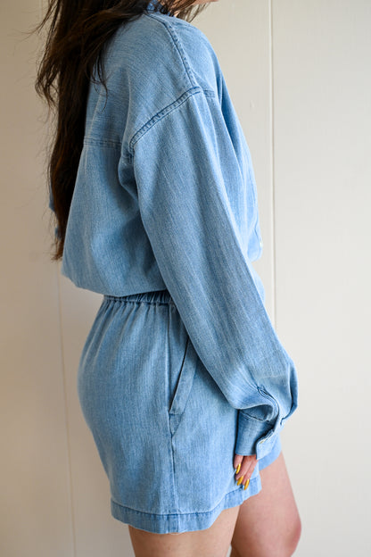 Kenet Place Denim Romper