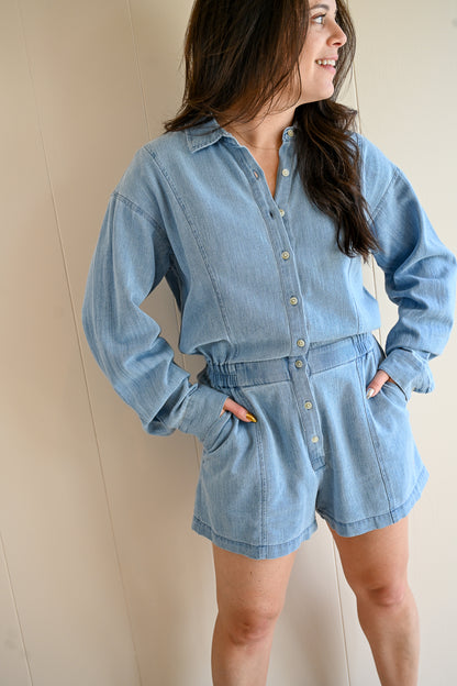 Kenet Place Denim Romper