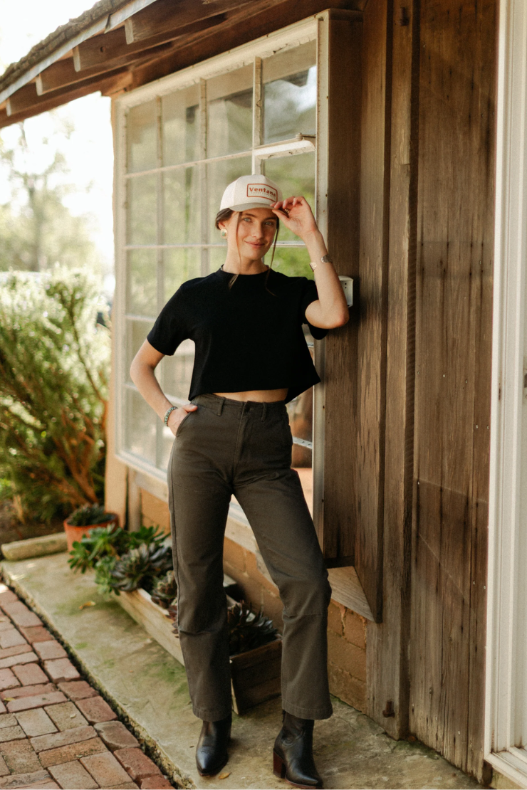 The Lily Pant Salt Washed Coal by VNTNA