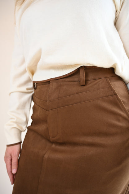 Rosemont Midi Vegan Suede Skirt