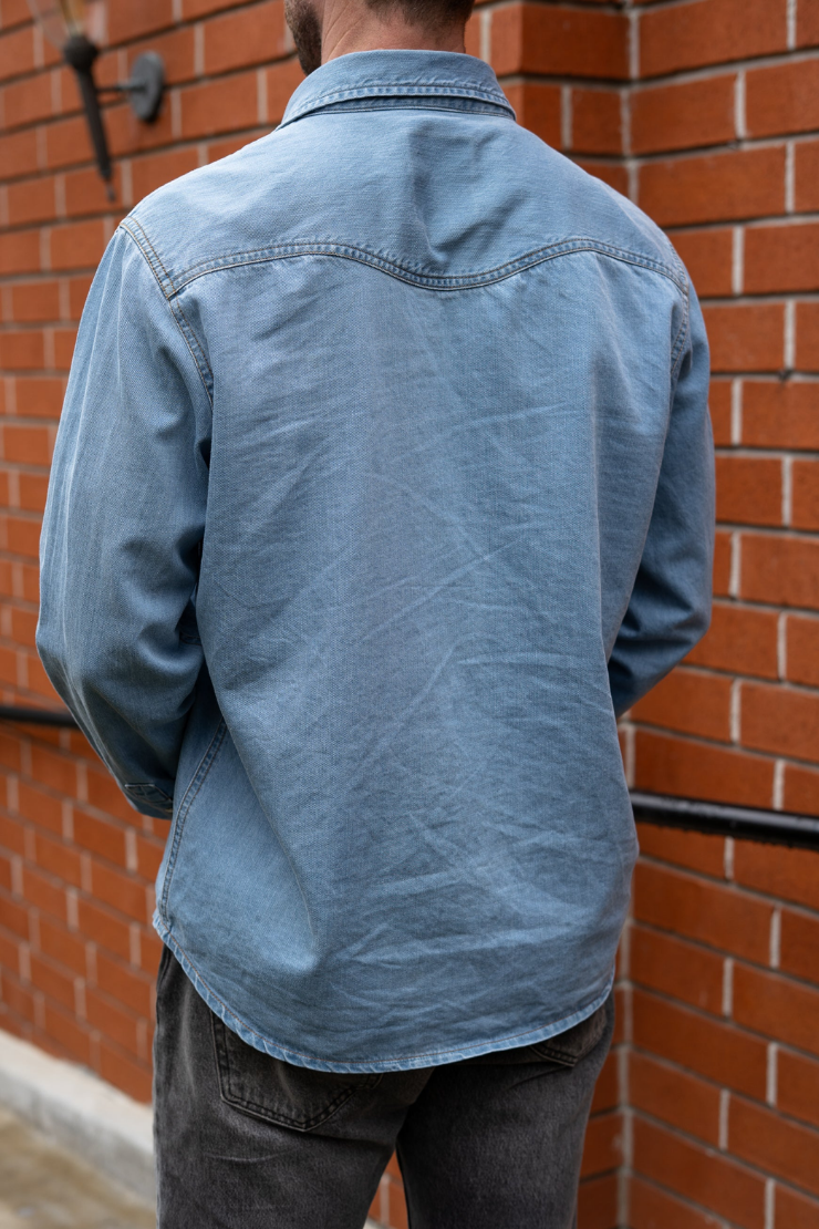 Cypress Denim Shirt Medium Wash Men by VNTNA