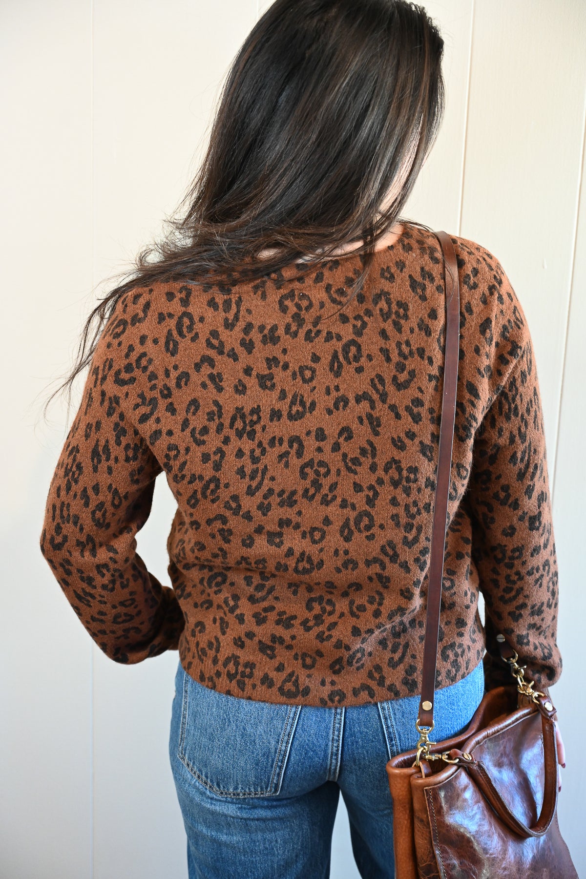 Marine Street Cozy Cardigan - Amber Leopard