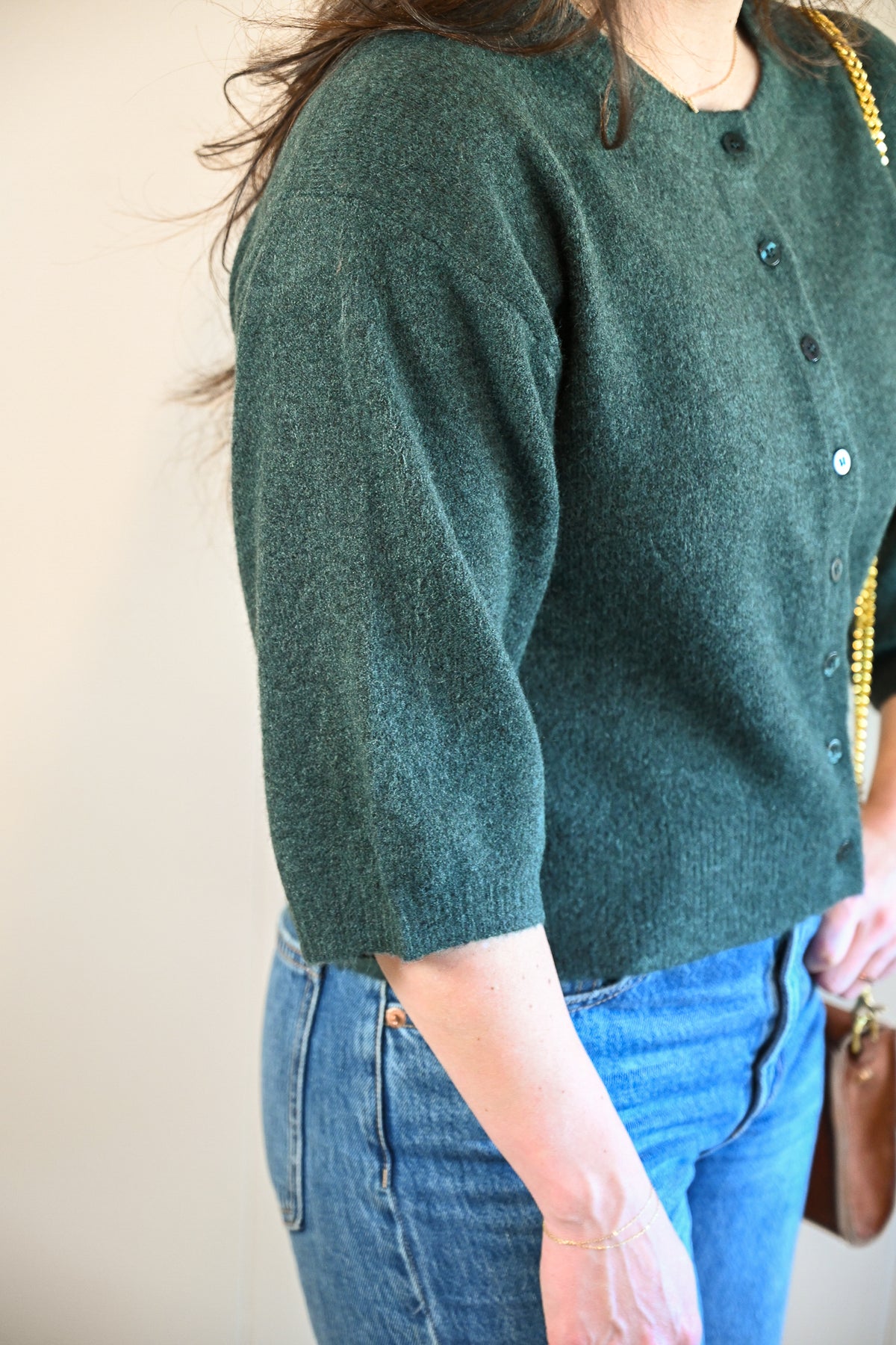Forest Hill 3/4 Sleeve Cardigan - Cypress