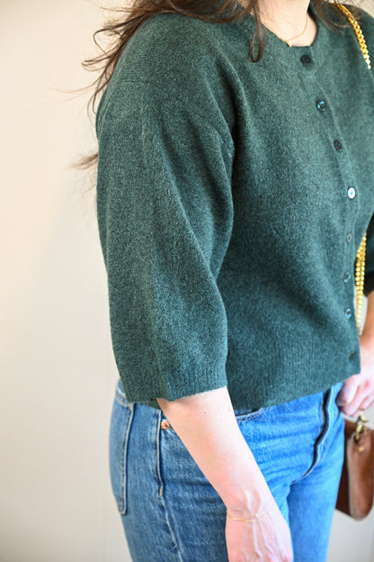 Forest Hill 3/4 Sleeve Cardigan - Cypress