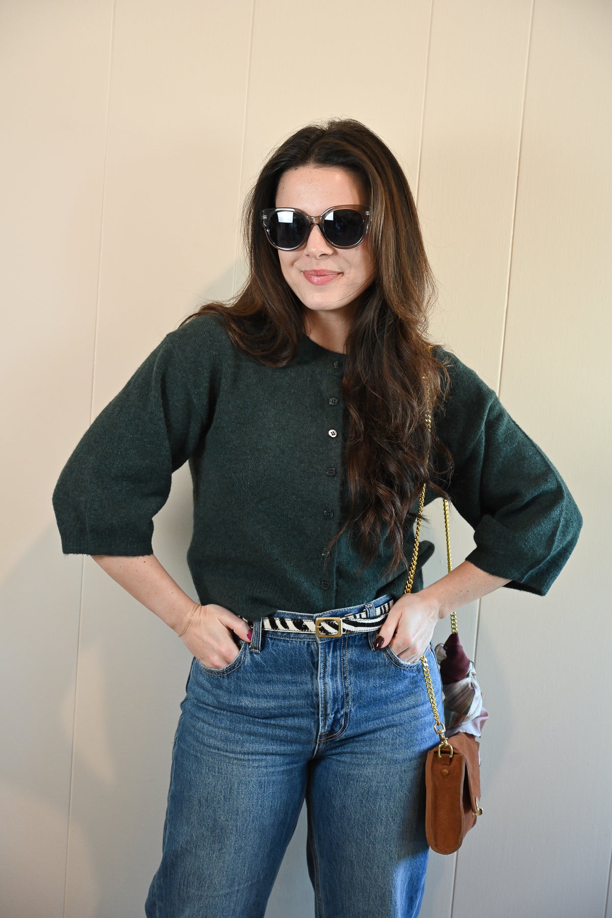 Forest Hill 3/4 Sleeve Cardigan - Cypress