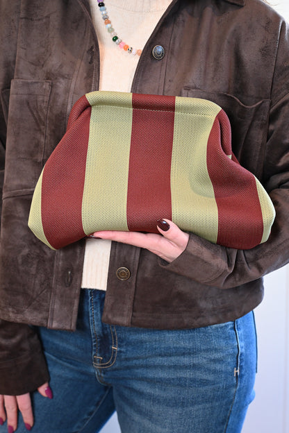 Beach Street Clutch - Olive + Wine
