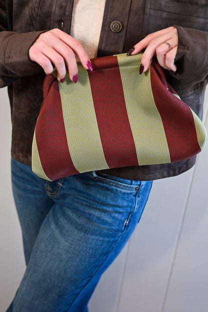 Beach Street Clutch - Olive + Wine