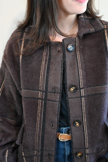 Day Circle Plaid Sweater Jacket