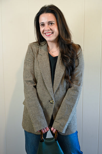Beaufort Place Hounds Tooth Blazer