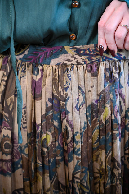 Ruth Court Pleated Midi Skirt