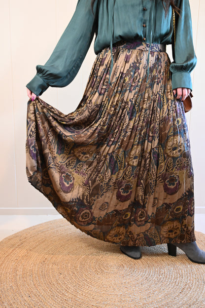Ruth Court Pleated Midi Skirt
