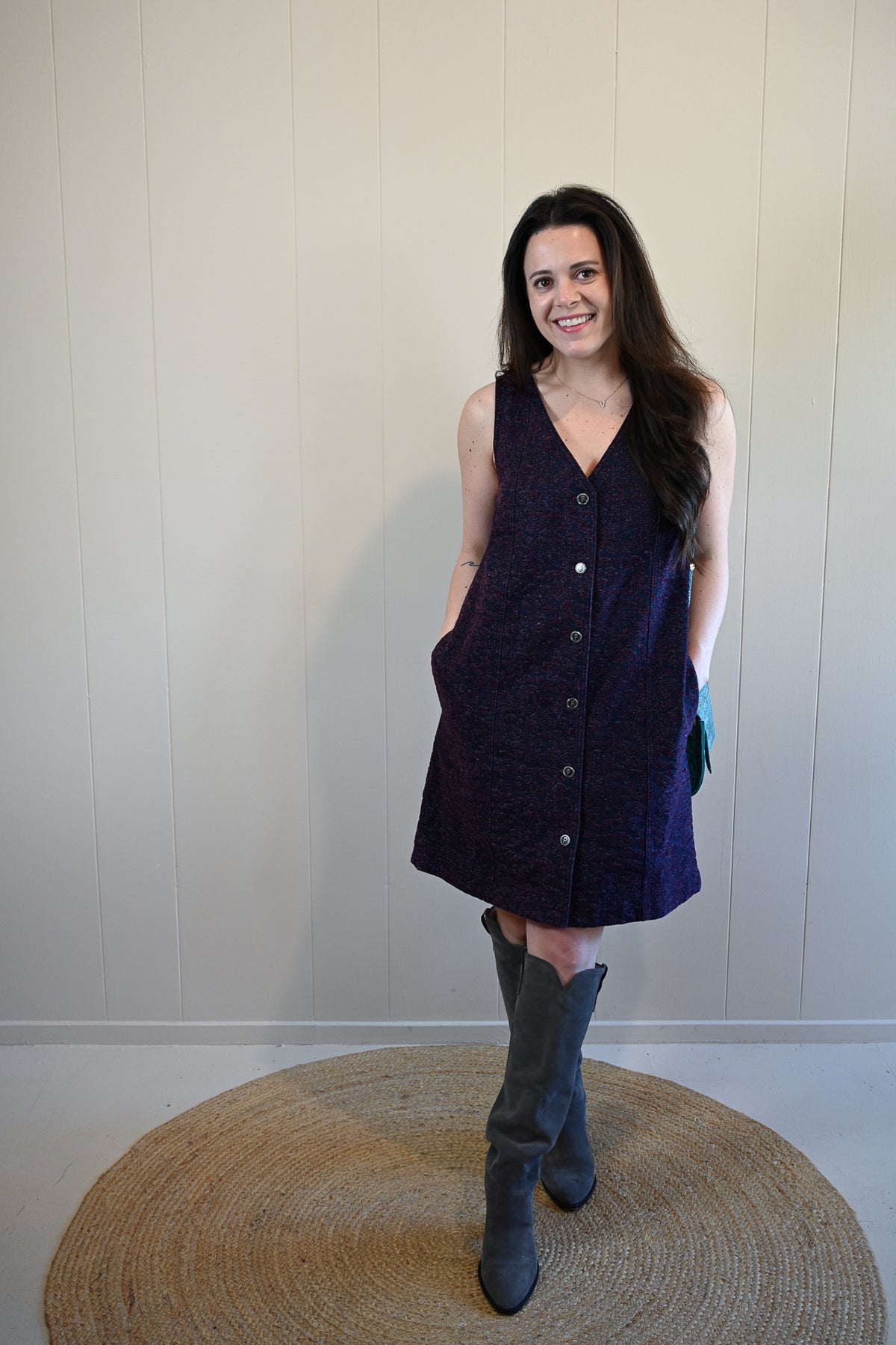 Funston Avenue Jacquard Jumper Dress
