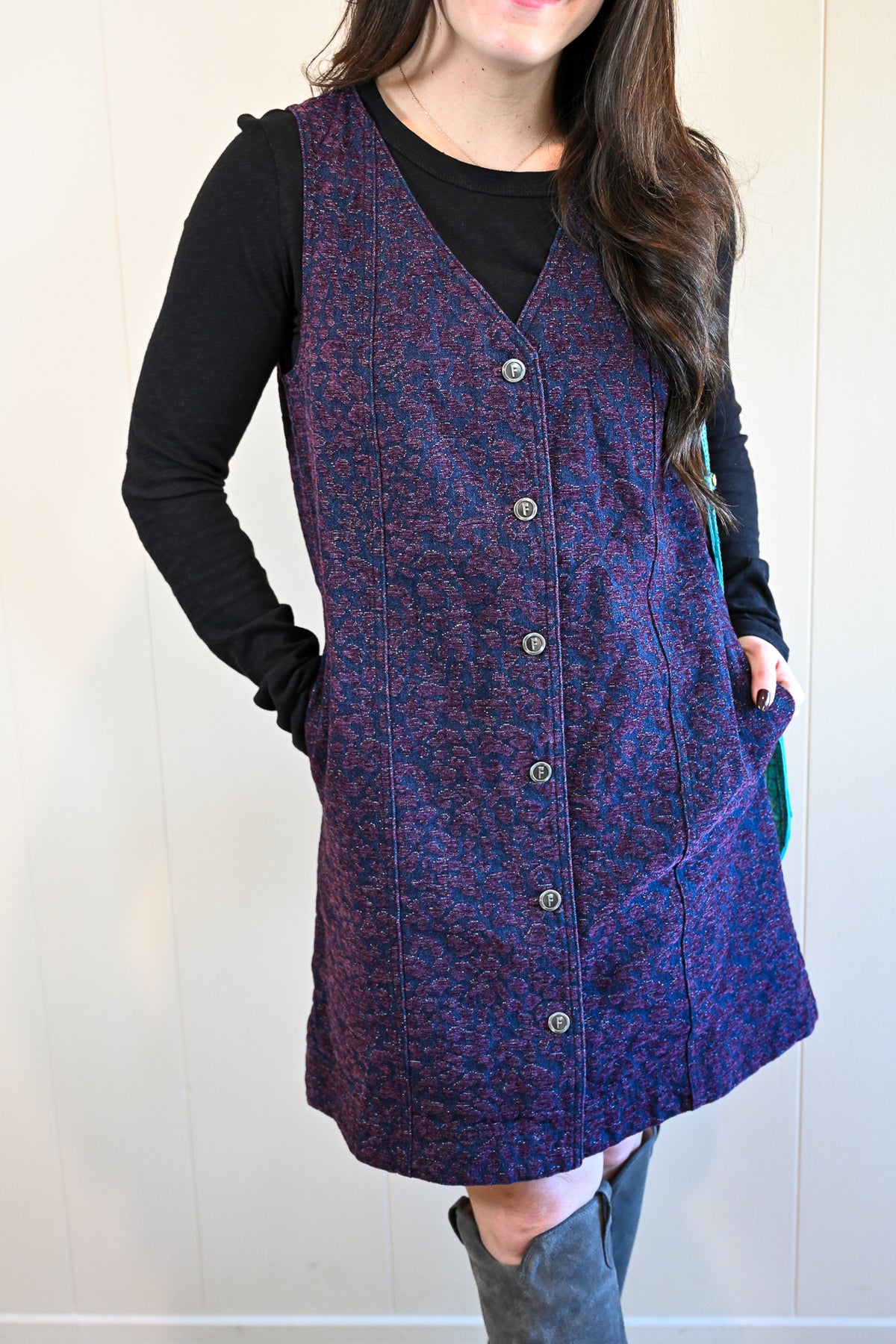 Funston Avenue Jacquard Jumper Dress