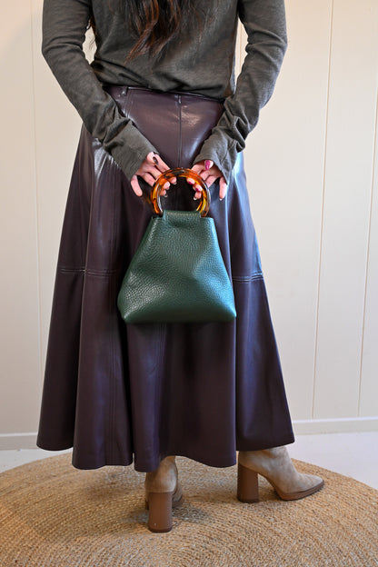 David Avenue Faux Leather Skirt