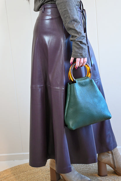 David Avenue Faux Leather Skirt