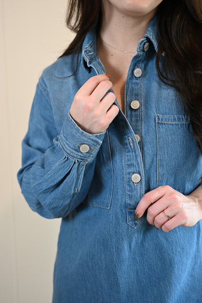 Union Street Denim Shift Dress