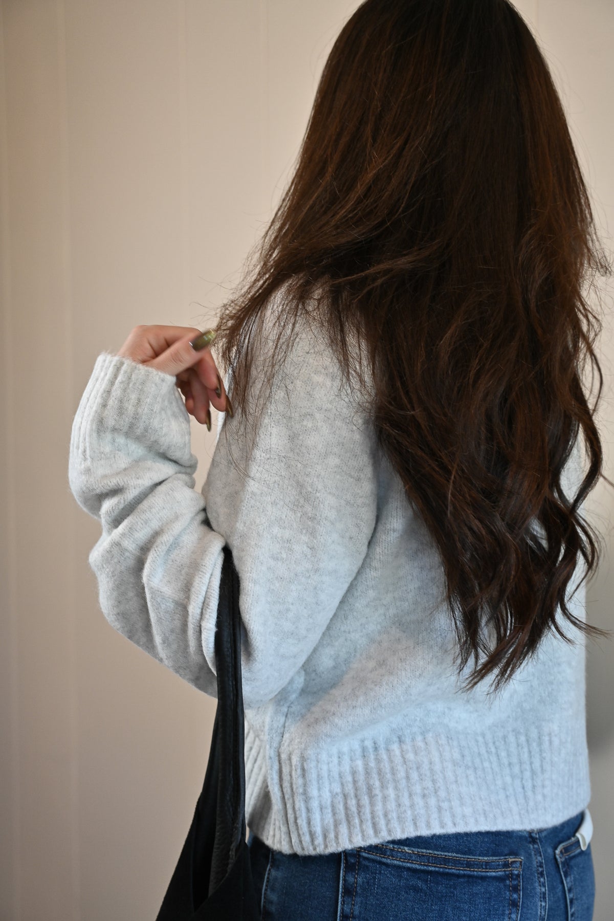 Sunset Drive Cropped Sweater - Fog