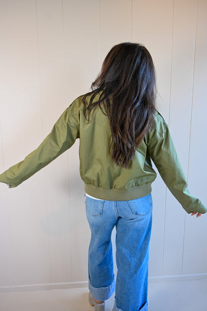 Weldon Grove Short Trench Bomber Jacket